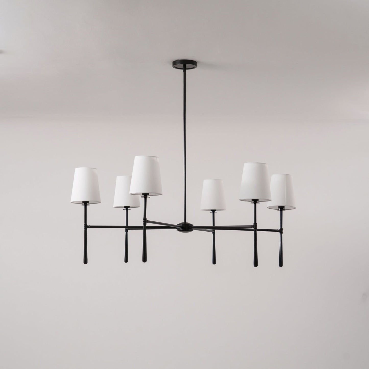 Torcia Brass and Linen Chandelier