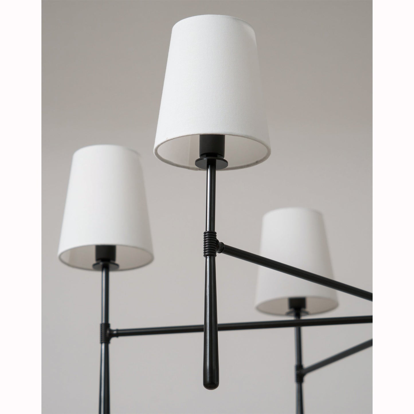 Torcia Brass and Linen Chandelier