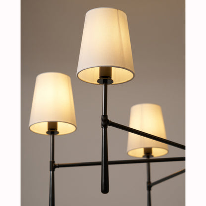 Torcia Brass and Linen Chandelier