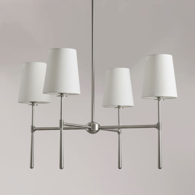 Torcia Brass and Linen Chandelier