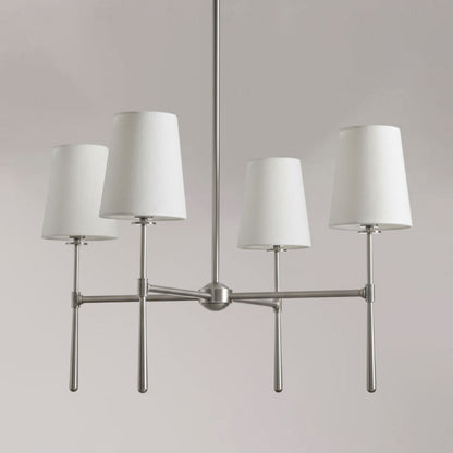 Torcia Brass and Linen Chandelier