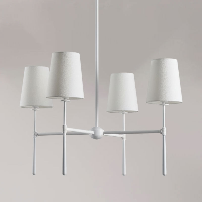 Torcia Brass and Linen Chandelier