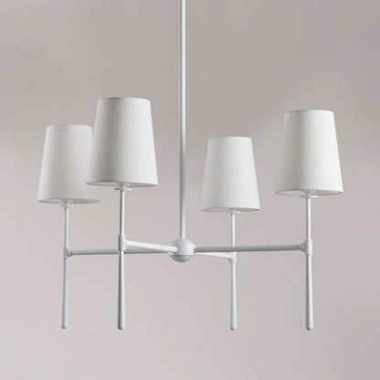 Torcia Brass and Linen Chandelier