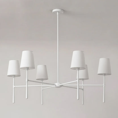 Torcia Brass and Linen Chandelier