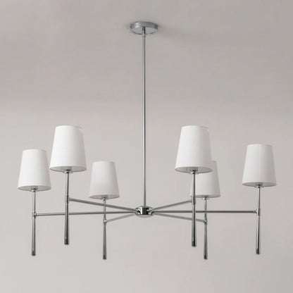 Torcia Brass and Linen Chandelier