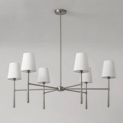 Torcia Brass and Linen Chandelier