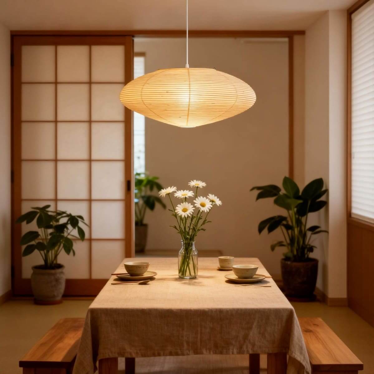 Washi Paper Saucer Pendant