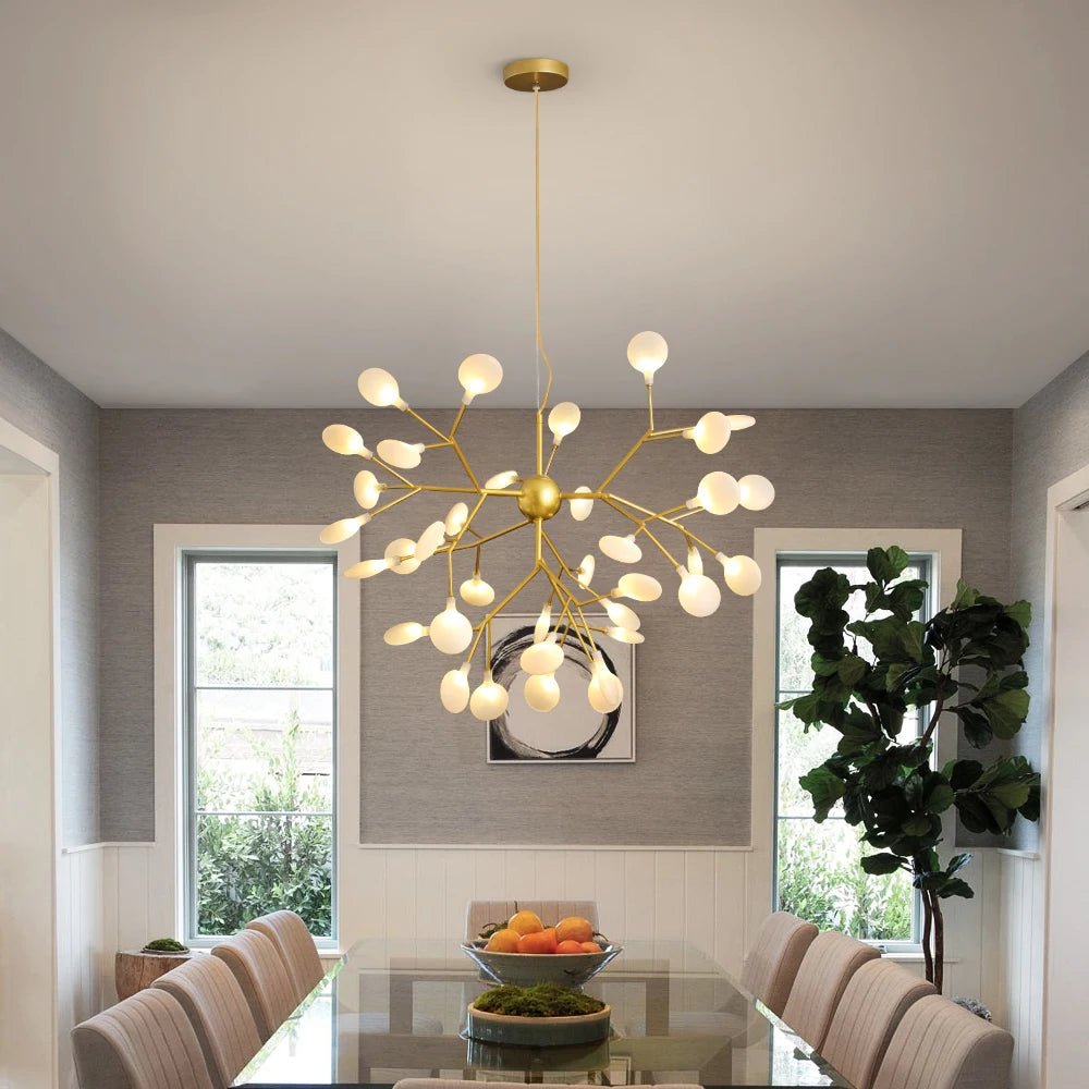 Nordic Firefly LED Chandelier – Modern Gold Ceiling Pendant Light - Nuovo Luxury - 