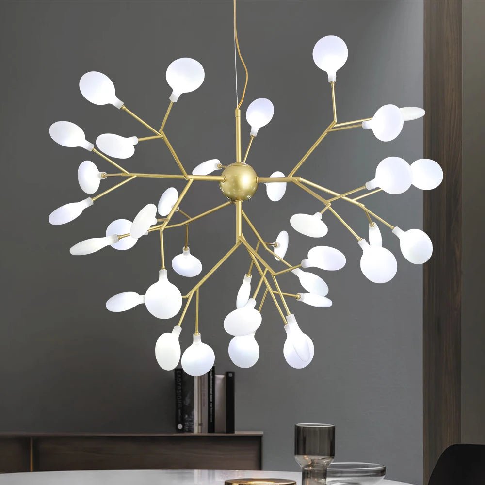 Nordic Firefly LED Chandelier – Modern Gold Ceiling Pendant Light - Nuovo Luxury - 
