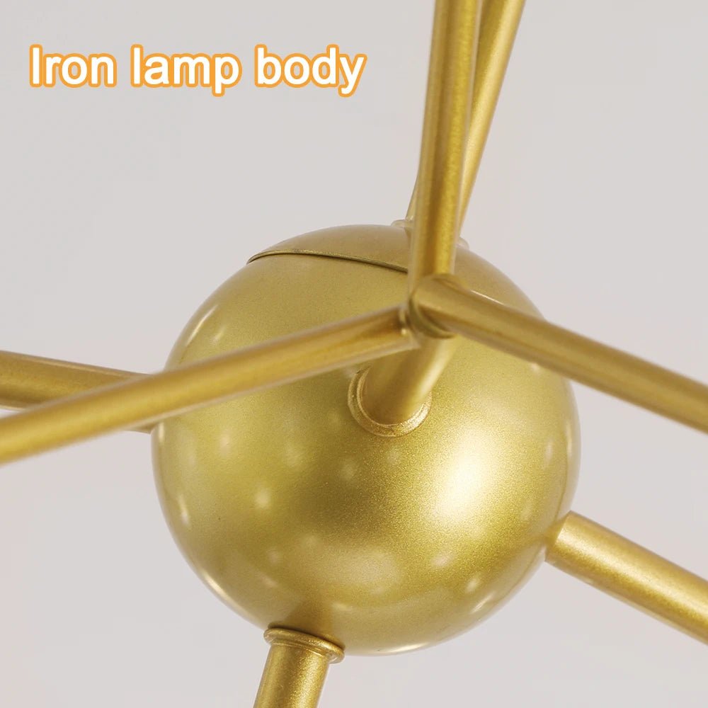 Nordic Firefly LED Chandelier – Modern Gold Ceiling Pendant Light - Nuovo Luxury - 