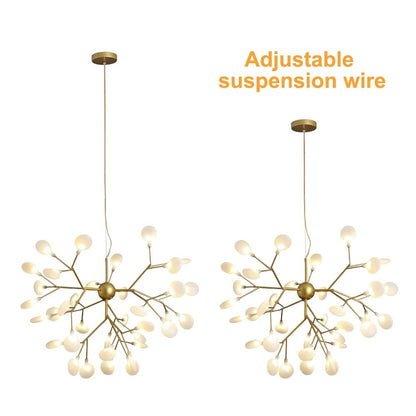 Nordic Firefly LED Chandelier – Modern Gold Ceiling Pendant Light - Nuovo Luxury - 