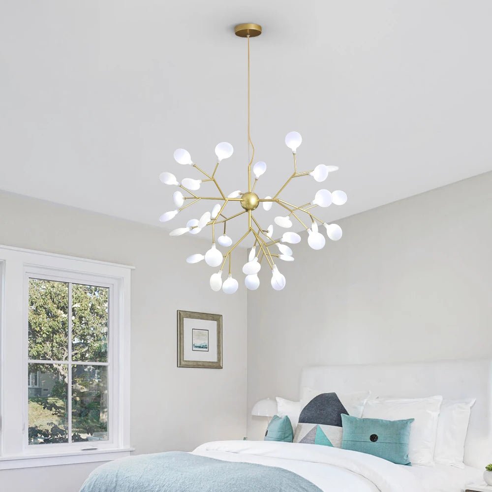 Nordic Firefly LED Chandelier – Modern Gold Ceiling Pendant Light - Nuovo Luxury - 