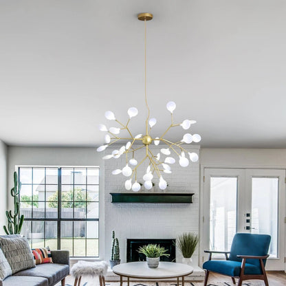 Nordic Firefly LED Chandelier – Modern Gold Ceiling Pendant Light - Nuovo Luxury - 