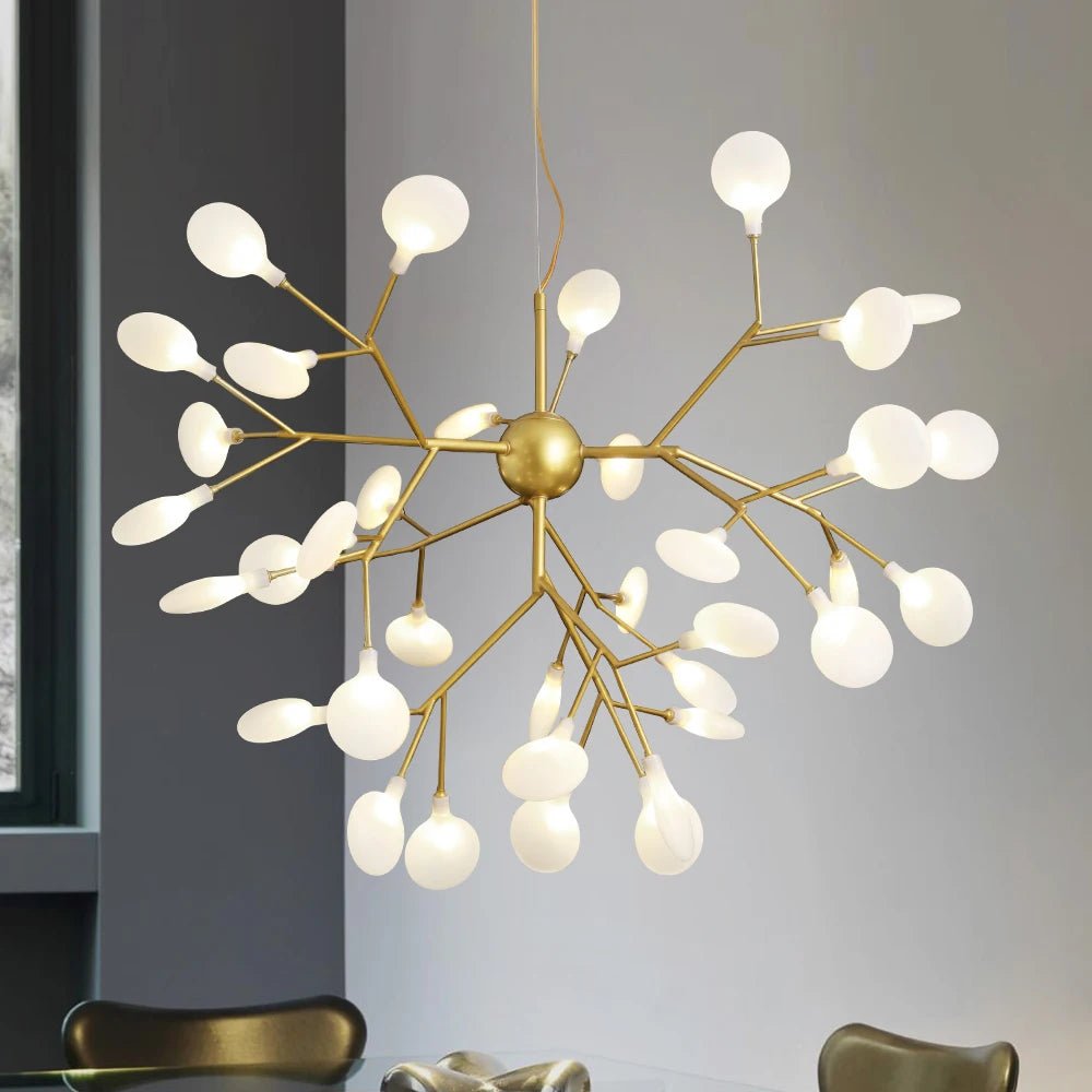 Nordic Firefly LED Chandelier – Modern Gold Ceiling Pendant Light - Nuovo Luxury - 