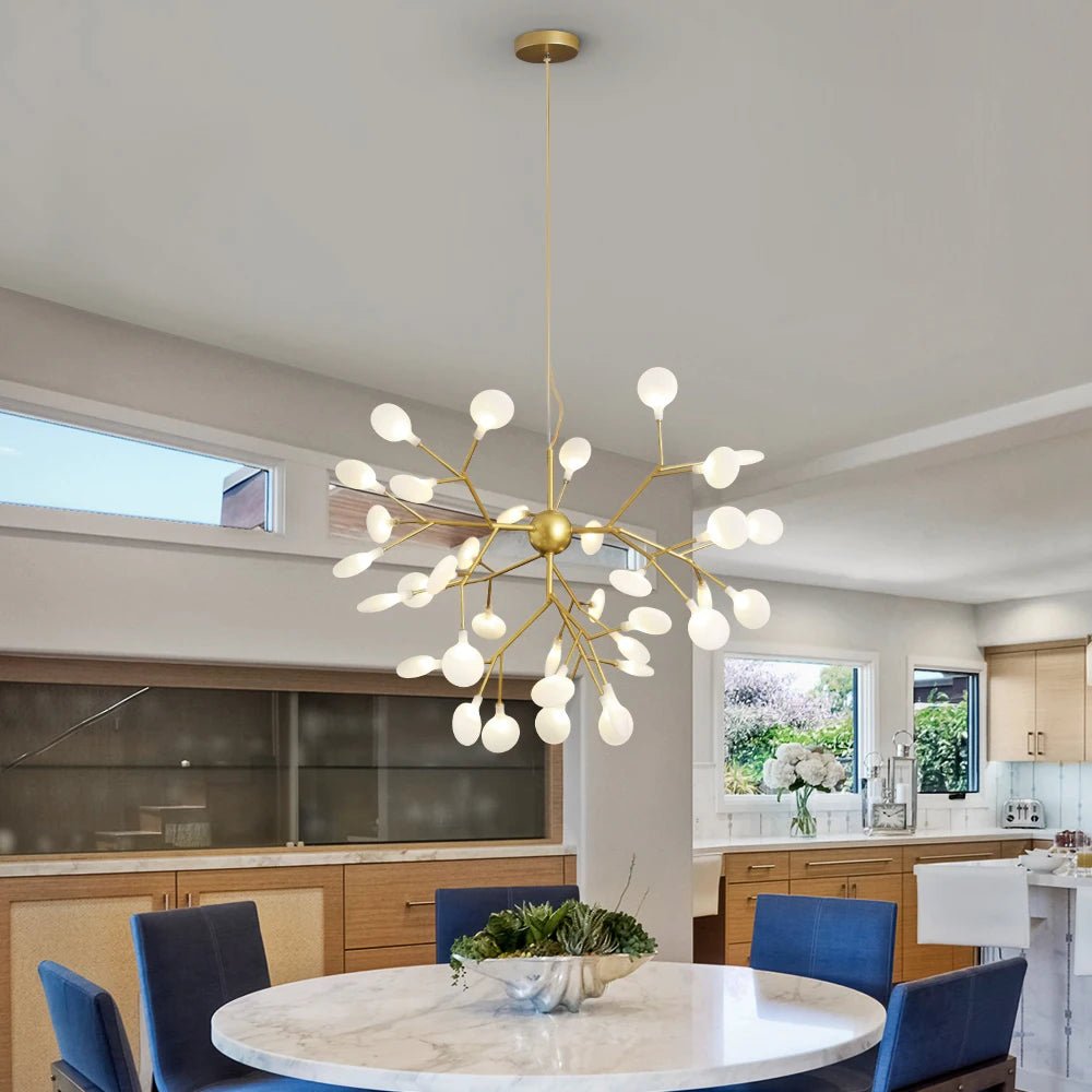 Nordic Firefly LED Chandelier – Modern Gold Ceiling Pendant Light - Nuovo Luxury - 
