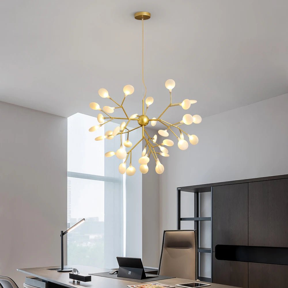 Nordic Firefly LED Chandelier – Modern Gold Ceiling Pendant Light - Nuovo Luxury - 