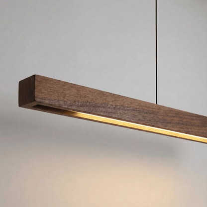 Nordic Timber Line studio series pendant light, pine, angled view