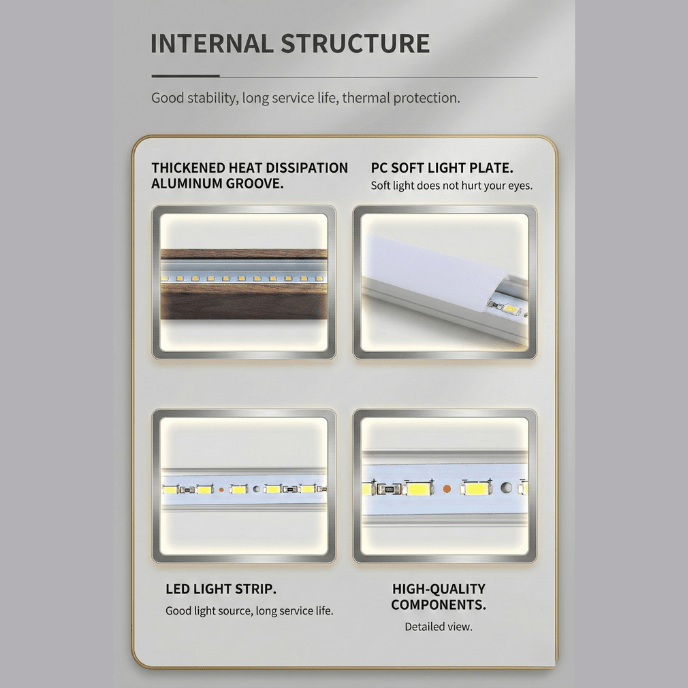 Nordic Timber Line LED Pendant Light – Modern Wooden Linear Hanging Lamp - Nuovo Luxury - 