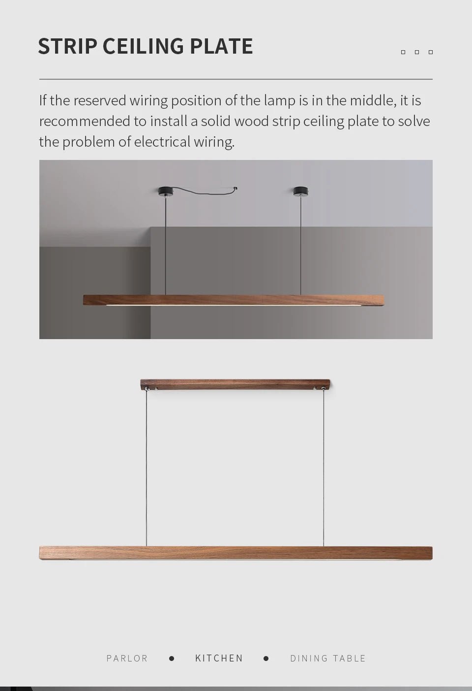 Nordic Timber Line LED Pendant Light – Modern Wooden Linear Hanging Lamp - Nuovo Luxury - 