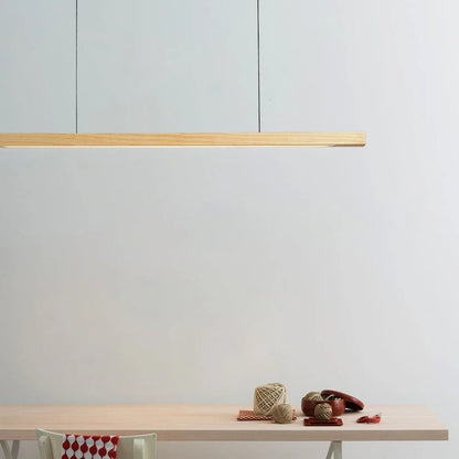 Nordic Timber Line pendant installation diagram showing hanging height guide