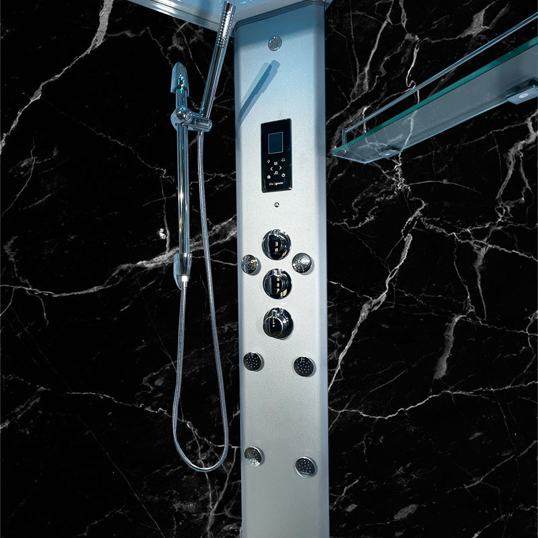 Insignia Rectangular Steam Shower - Black Marble