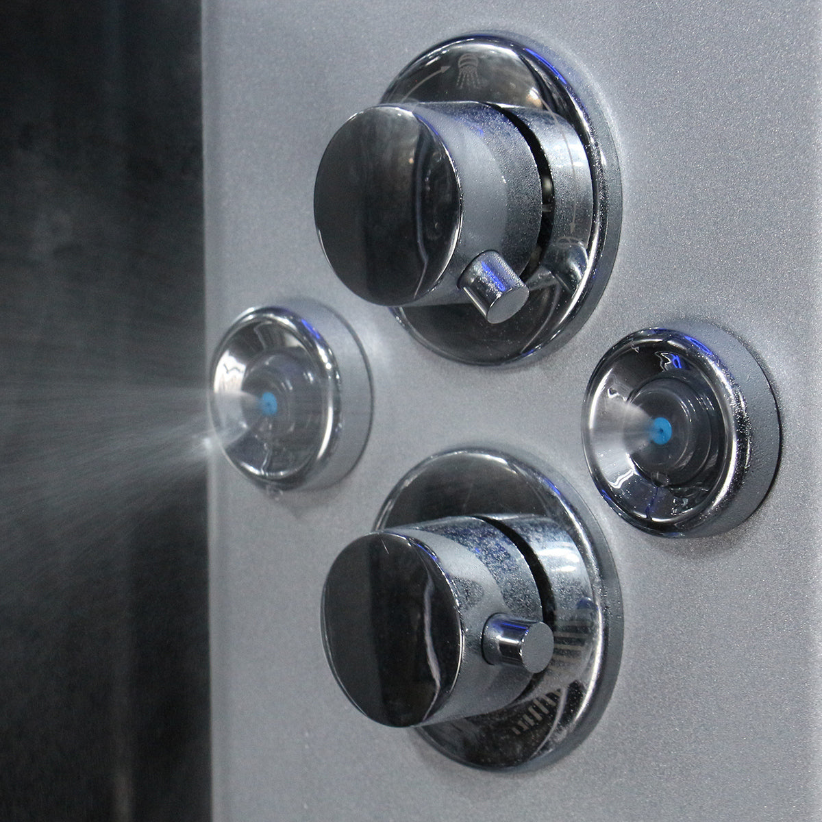 Insignia Premium Steam Shower 800x800mm - Black Frame/Clear Glass