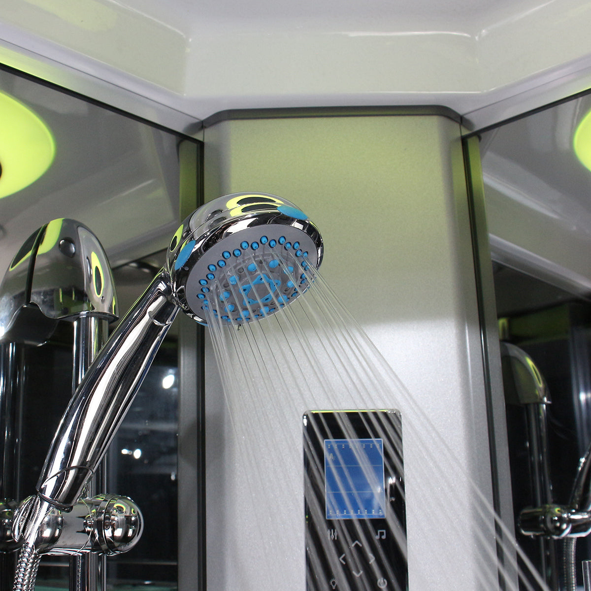 Insignia Premium Steam Shower 800x800mm - Black Frame/Clear Glass