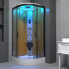 Insignia Premium Steam Shower 800x800mm - Black Frame/Clear Glass