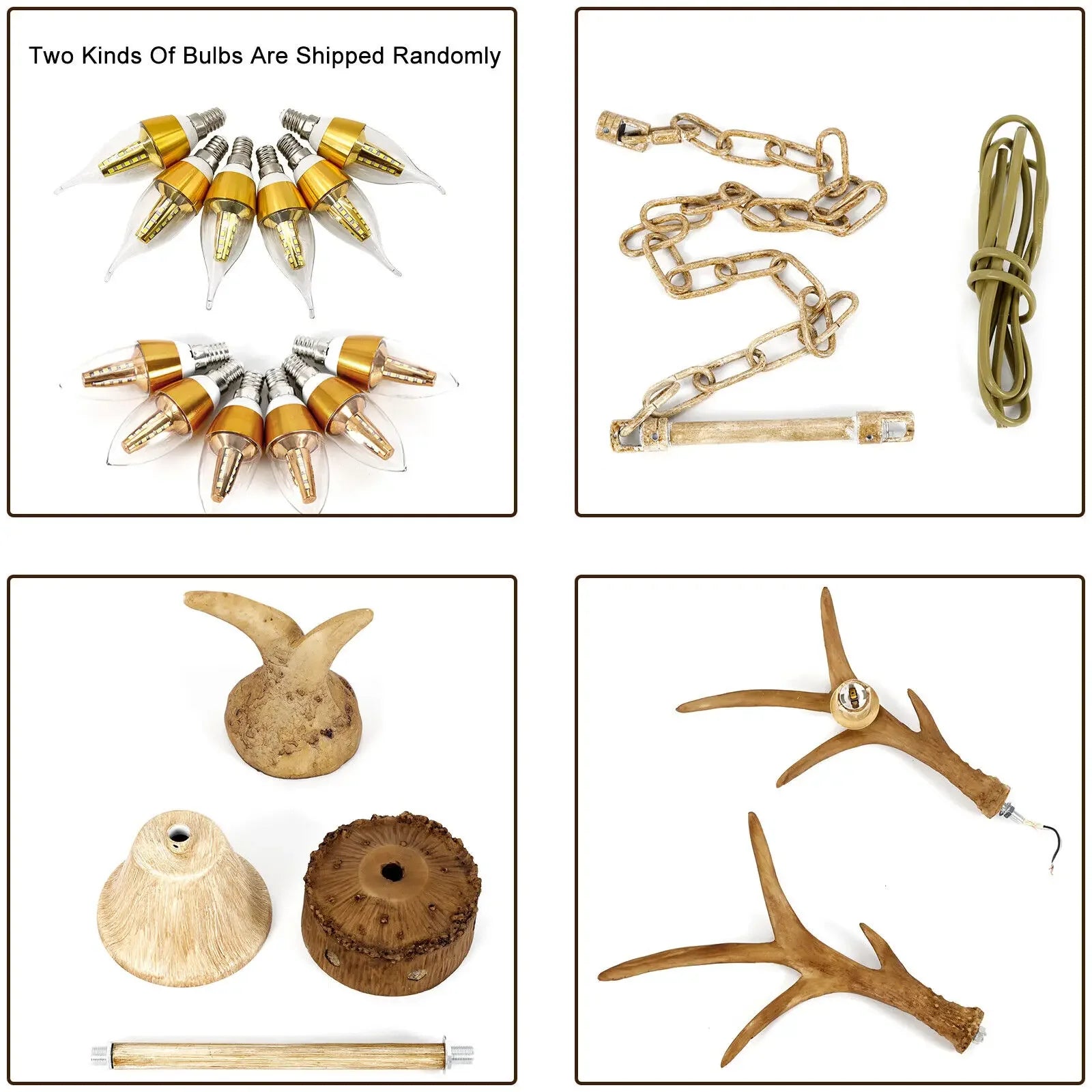 Rustic Antler Chandelier – 6 - Light Resin Deer Horn Pendant - Nuovo Luxury - 