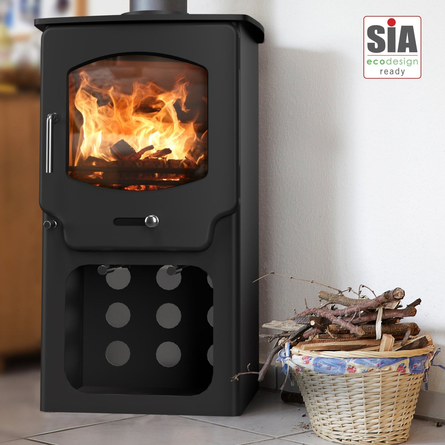 Saltfire ST - X4 Tall Eco Design Ready Wood Burning & Multi - Fuel Stove - Nuovo Luxury - Wood Stoves