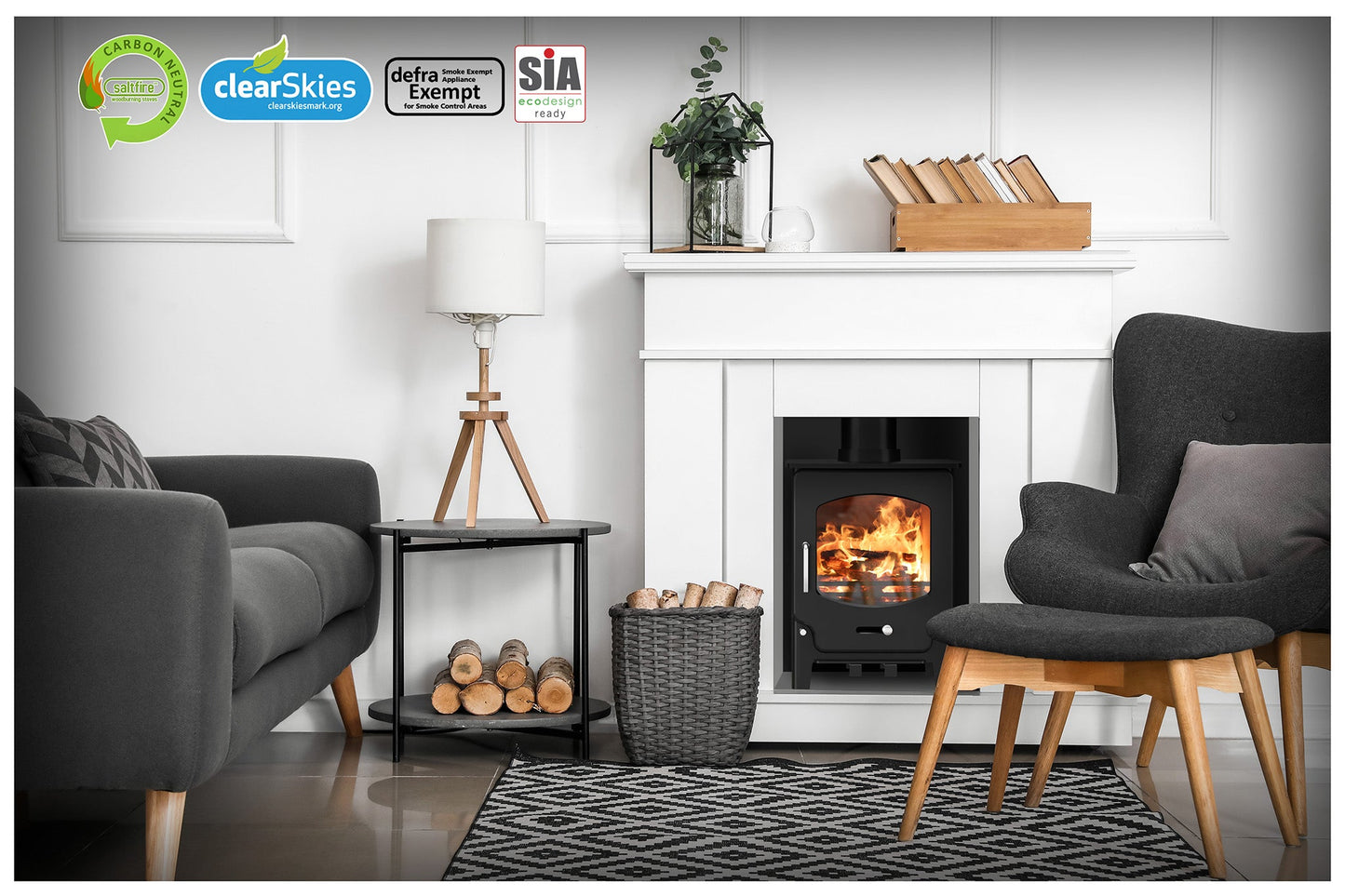 Saltfire ST - X4 Wood Burning & Multi - Fuel Stove - Nuovo Luxury - Wood Stoves