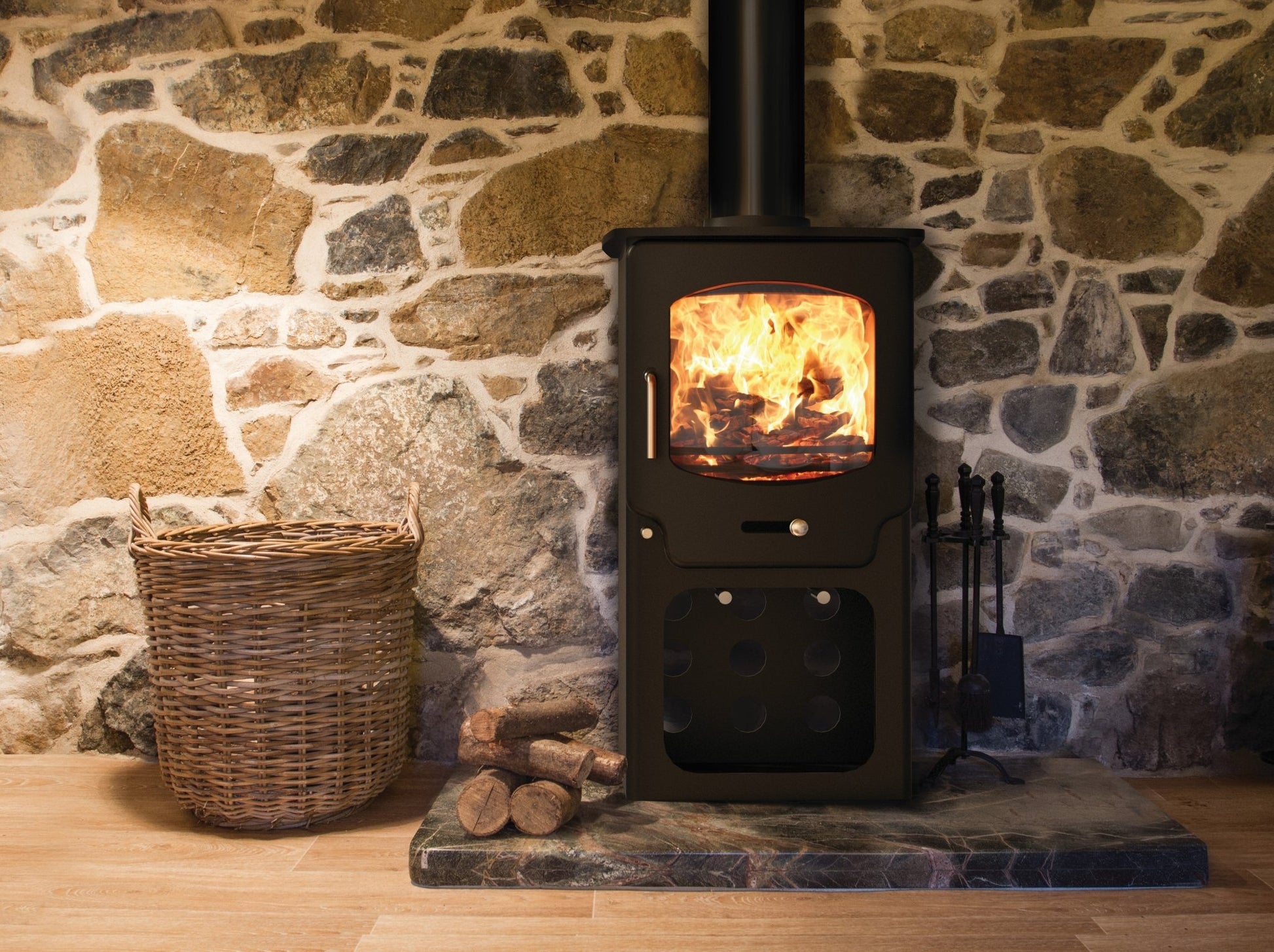 Saltfire ST - X4 Wood Burning & Multi - Fuel Stove - Nuovo Luxury - Wood Stoves