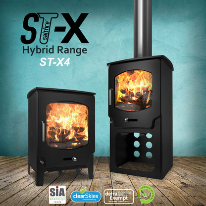 Saltfire ST - X4 Wood Burning & Multi - Fuel Stove - Nuovo Luxury - Wood Stoves