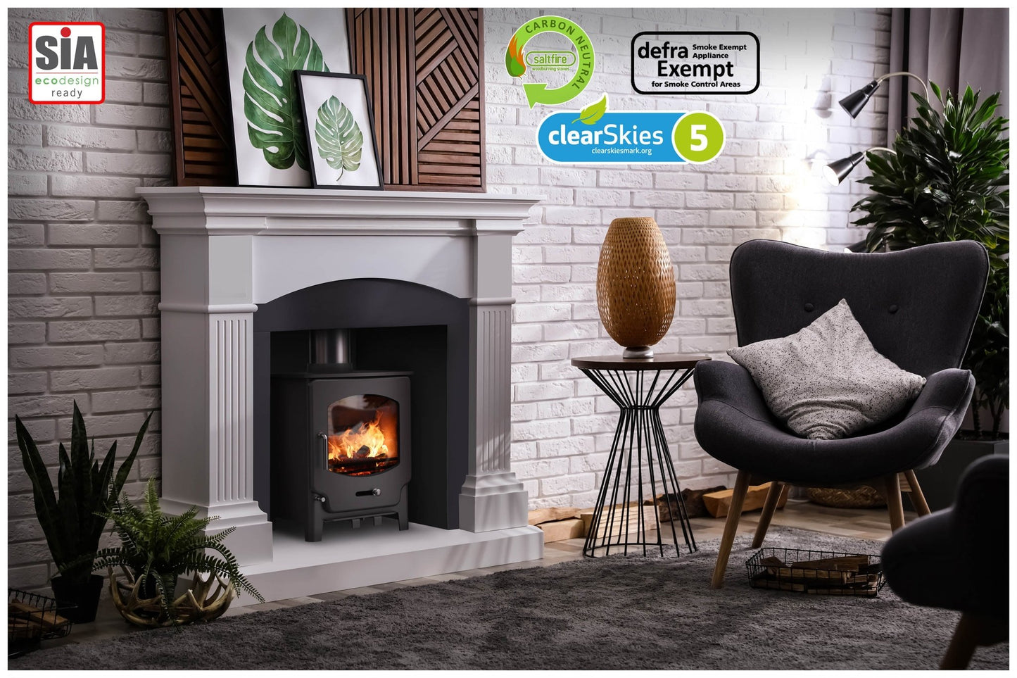 Saltfire ST - X4 Wood Burning & Multi - Fuel Stove - Nuovo Luxury - Wood Stoves