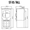 Saltfire ST - X5 Tall Eco Design Ready Wood Burning & Multi - Fuel Stove - Nuovo Luxury - Wood Stoves