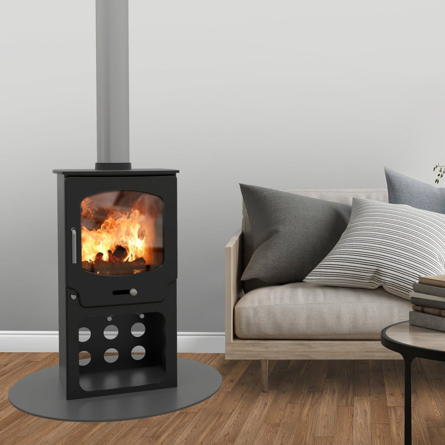 Saltfire ST - X5 Tall Eco Design Ready Wood Burning & Multi - Fuel Stove - Nuovo Luxury - Wood Stoves