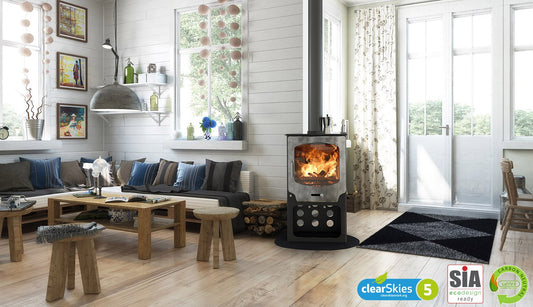 Saltfire ST - X8 Tall Eco Design Ready Wood Burning & Multi - Fuel Stove - Nuovo Luxury - Wood Stoves