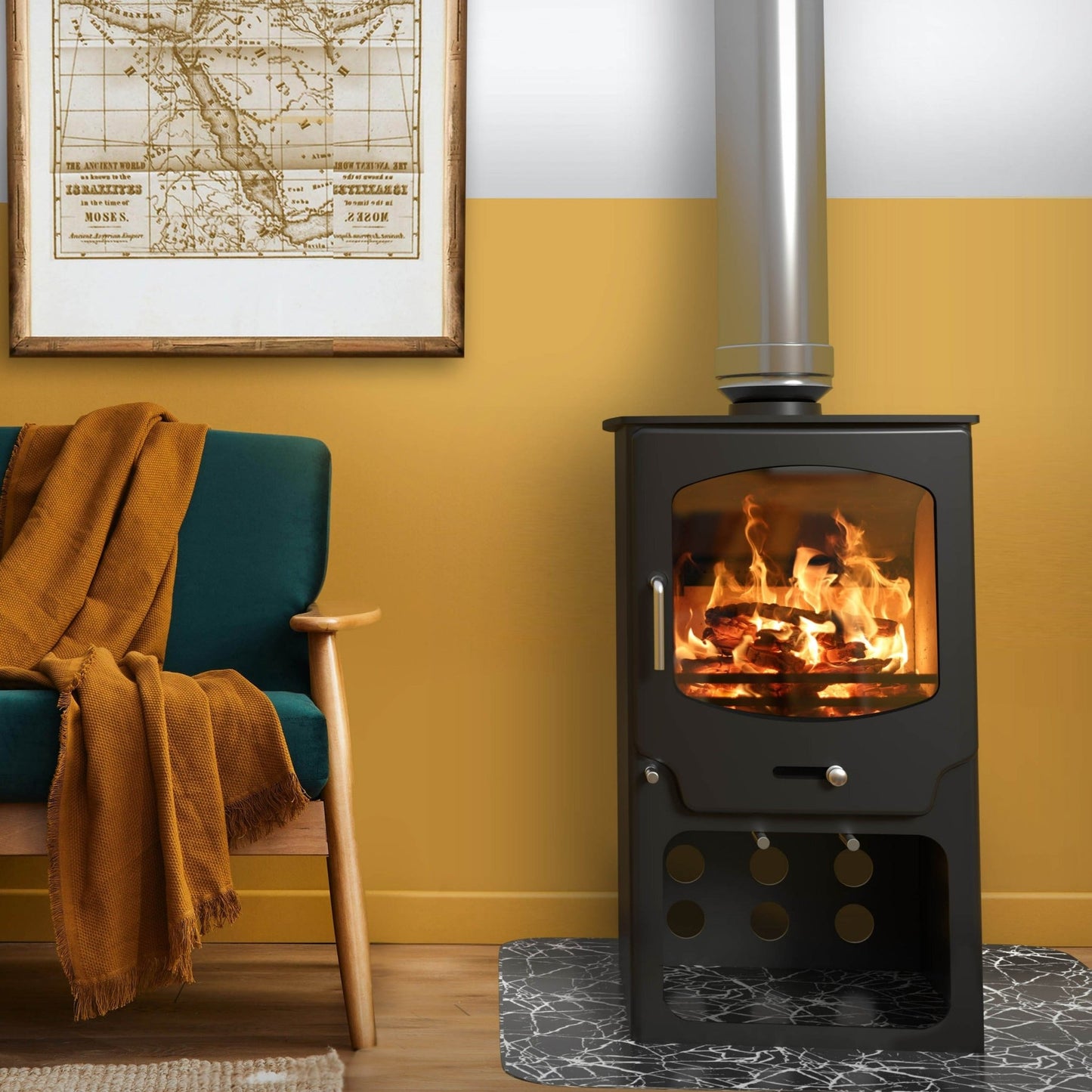Saltfire ST - X8 Tall Eco Design Ready Wood Burning & Multi - Fuel Stove - Nuovo Luxury - Wood Stoves