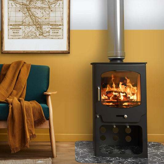Saltfire ST - X8 Tall Eco Design Ready Wood Burning & Multi - Fuel Stove - Nuovo Luxury - Wood Stoves