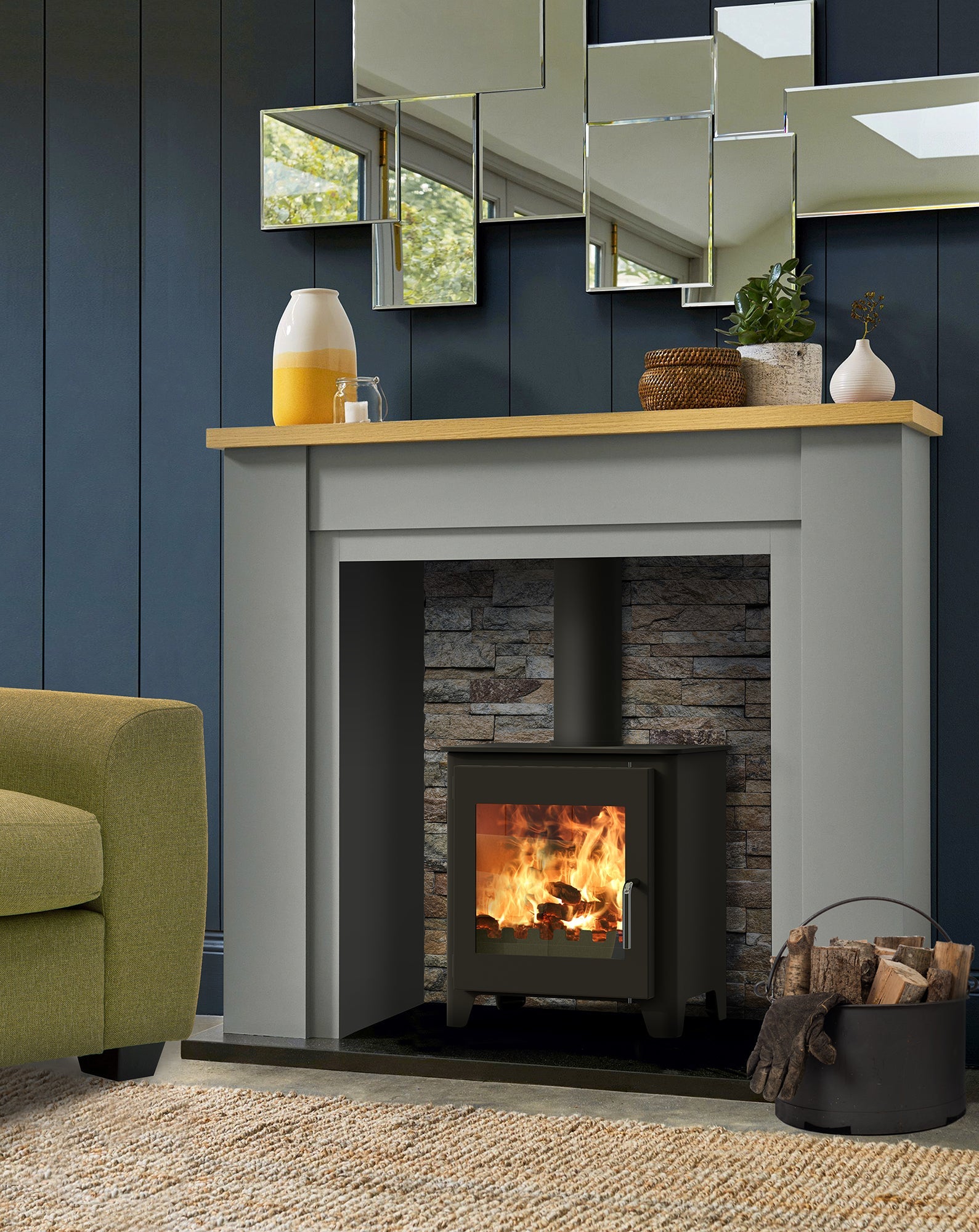 Saltfire ST1 Vision Wood Burning Stove - Nuovo Luxury - Wood Stoves