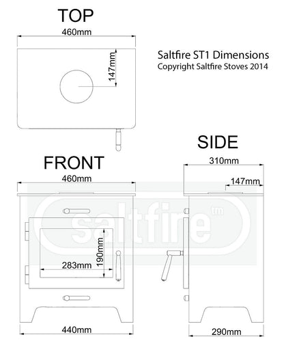 Saltfire ST1 Wood Burning Stove - Nuovo Luxury - Wood Stoves