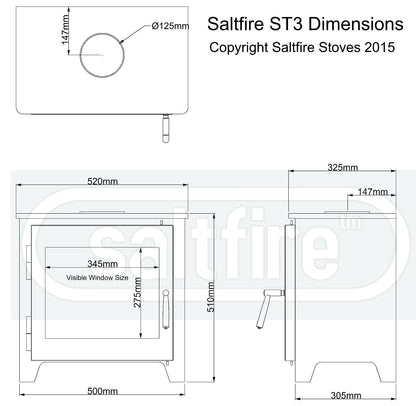Saltfire ST3 Wood Burning Stove - Nuovo Luxury - Wood Stoves