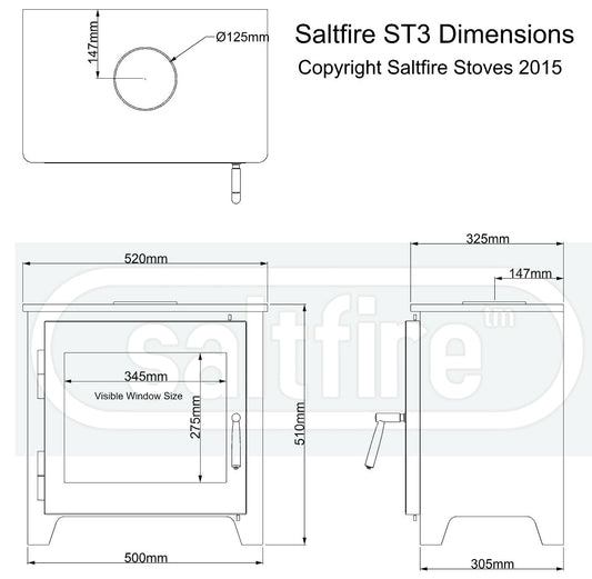 Saltfire ST3 Wood Burning Stove - Nuovo Luxury - Wood Stoves