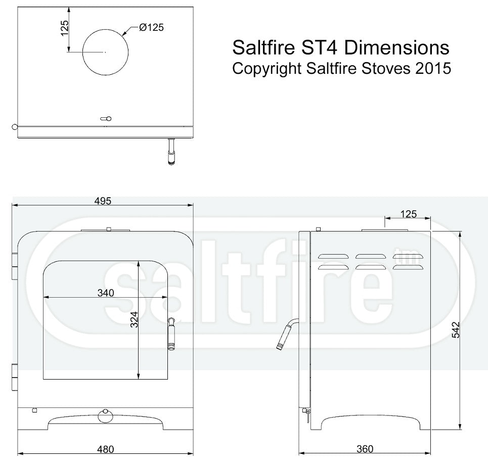 Saltfire ST4 Multifuel / Wood Burning Stove - Nuovo Luxury - Wood Stoves