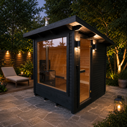 2m Box Sauna — 4-Person Outdoor Garden Sauna