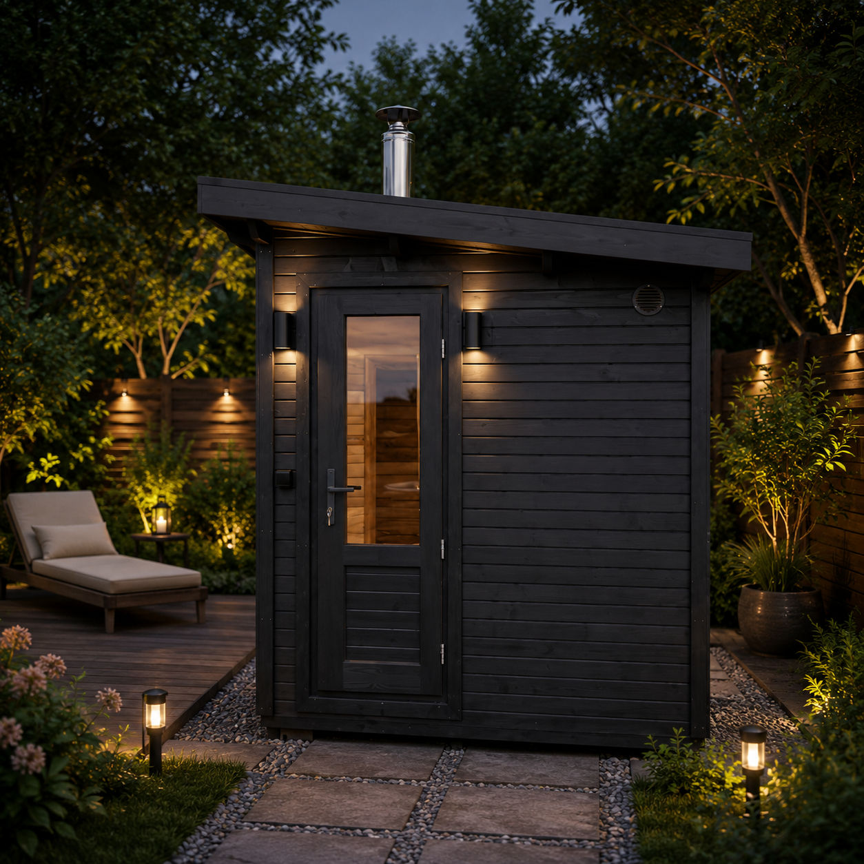 2m Box Sauna — 4-Person Outdoor Garden Sauna