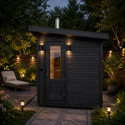 2m Box Sauna — 4-Person Outdoor Garden Sauna