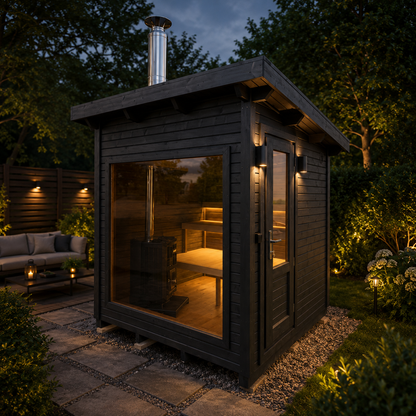 2m Box Sauna — 4-Person Outdoor Garden Sauna