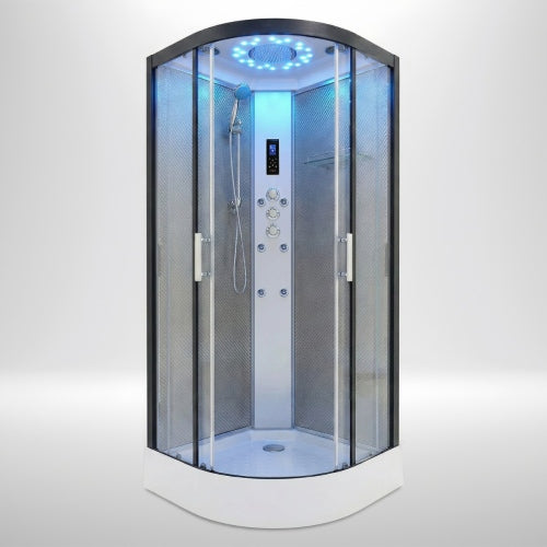 Platinum Shower Cabin 1000x1000mm - Black Frame / Clear Glass