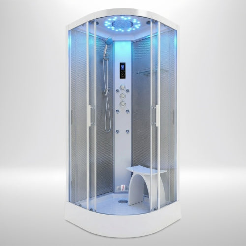 Platinum Steam Shower 1000x1000mm - Chrome Frame / Clear Glass